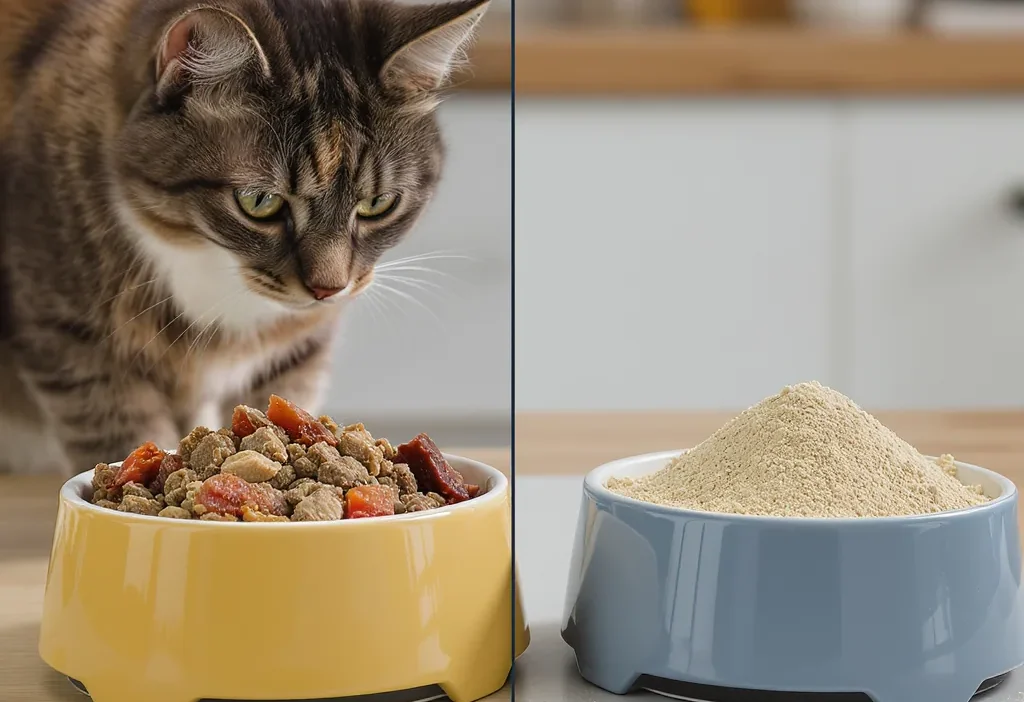 Illustration comparing Complete and Balanced pet food versus Supplemental food labels