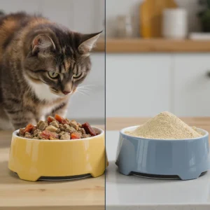 Illustration comparing Complete and Balanced pet food versus Supplemental food labels