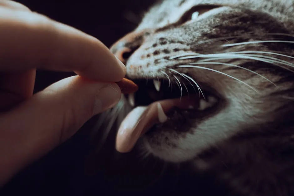 Close-up photo of an adorable tabby cat with bright eyes and detailed whiskers.